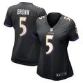 Women s Marquise  Hollywood  Brown Baltimore Ravens Game Vapor Jersey Black