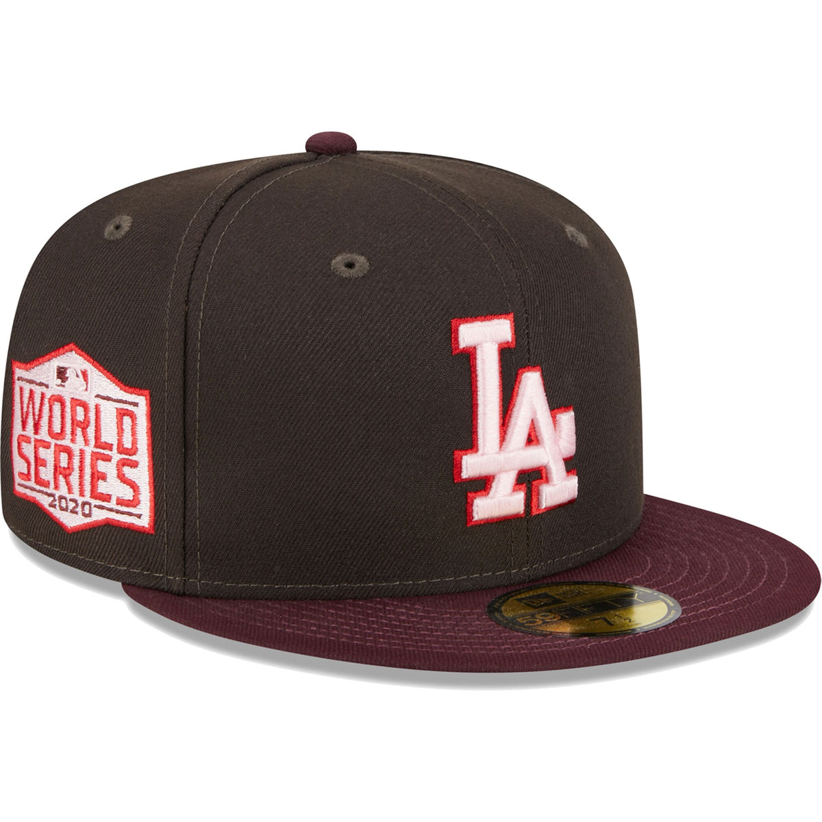 Los Angeles Dodgers New Era Chocolate Strawberry 59FIFTY Fitted Hat - Brown/Maroon