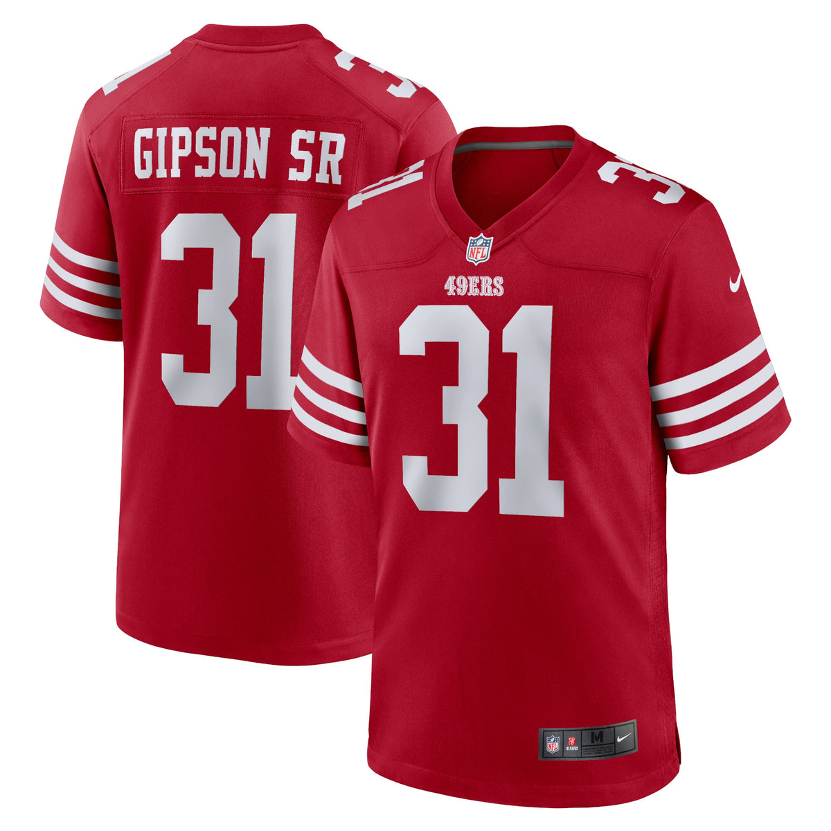 Tashaun Gipson Sr. San Francisco 49ers Nike Home Game Player Jersey   Scarlet
