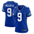 Women s Nike Kenneth Walker III Royal Seattle Seahawks Throwback Player Game Jersey