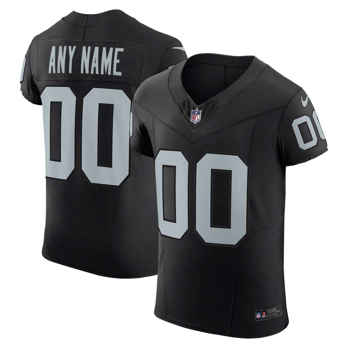 Las Vegas Raiders Nike Vapor F.U.S.E. Elite Custom Jersey   Black