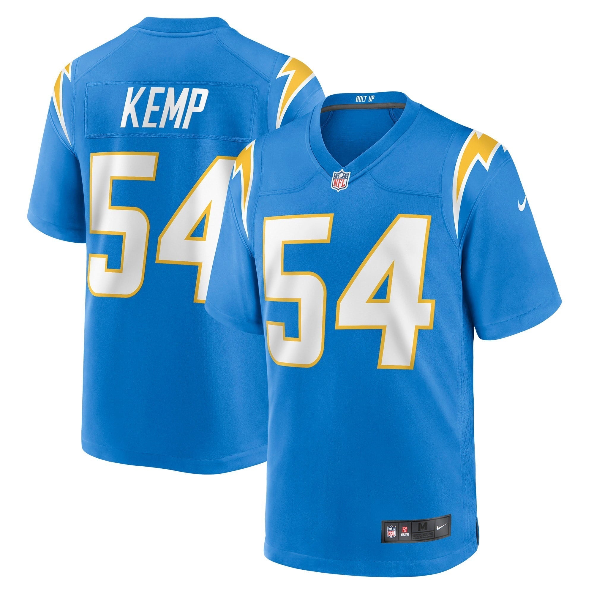 Men s Nike Carlo Kemp Powder Blue Los Angeles Chargers Game Player Jersey