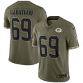 David Bakhtiari Green Bay Packers Nike 2022 Salute To Service Limited Jersey   Olive