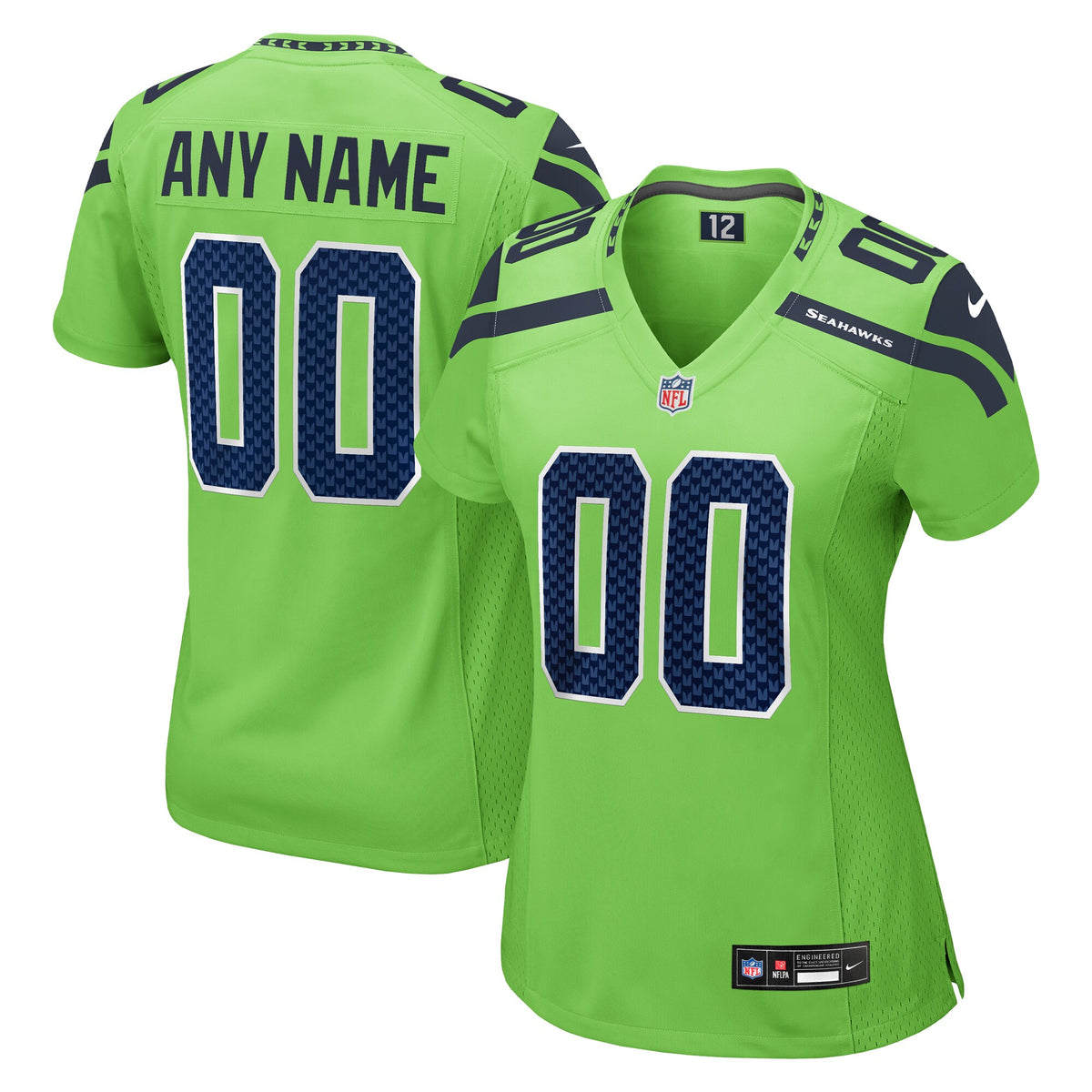 Seattle Seahawks Nike Women s Alternate Custom Game Jersey Neon Green