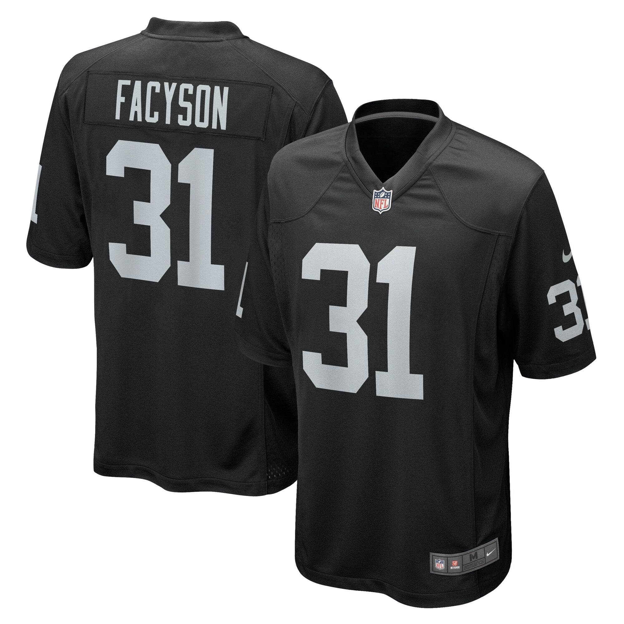 Brandon Facyson Las Vegas Raiders Nike Team Game Jersey    Black