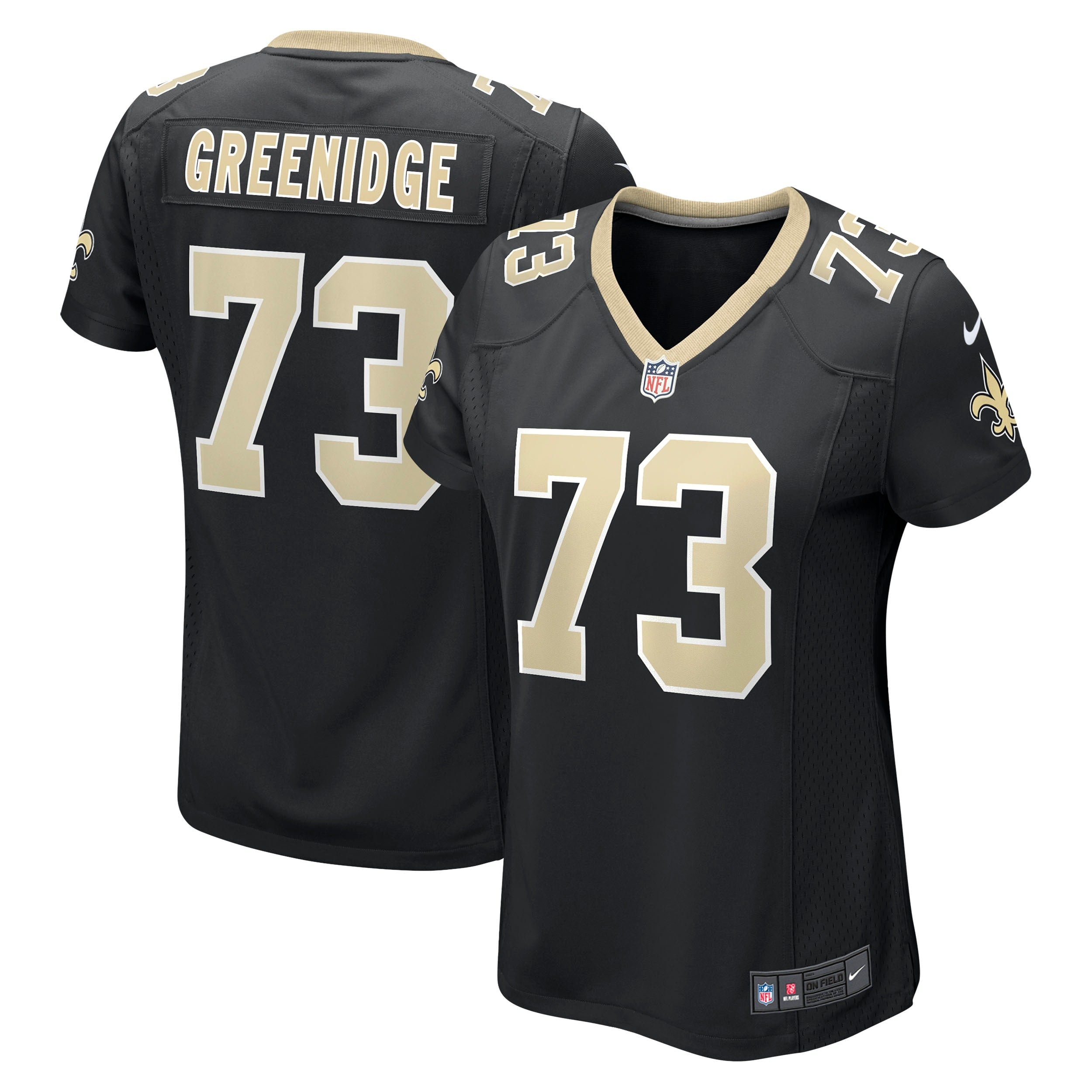 Women s Nike Ethan Greenidge Black New Orleans Saints Game Jersey