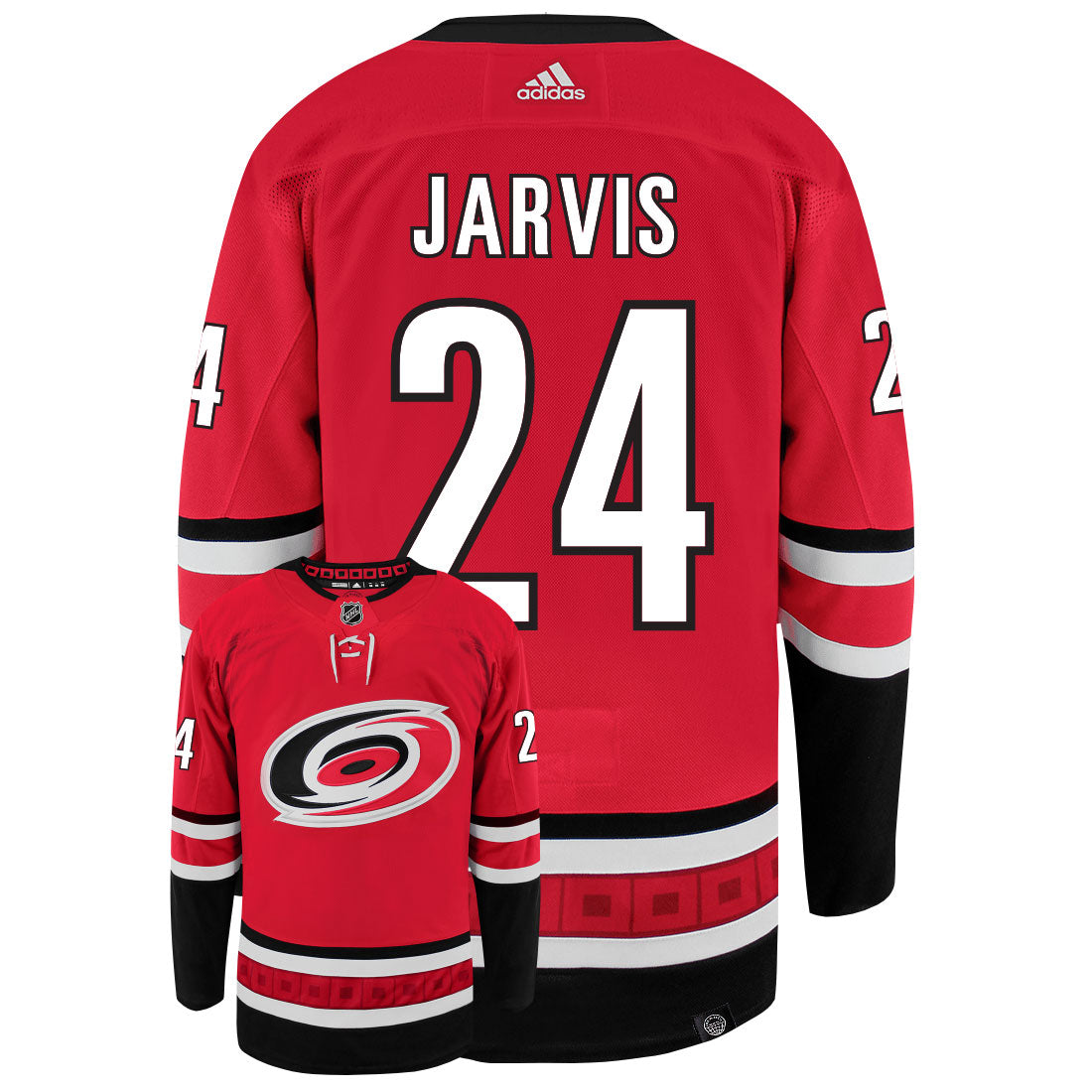 Seth Jarvis Carolina Hurricanes Adidas Primegreen Authentic NHL Hockey Jersey