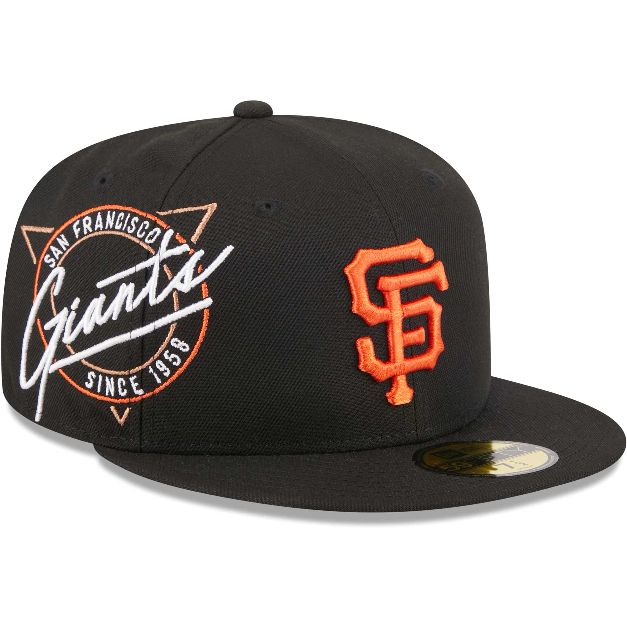 San Francisco Giants New Era Neon 59FIFTY Fitted Hat - Black