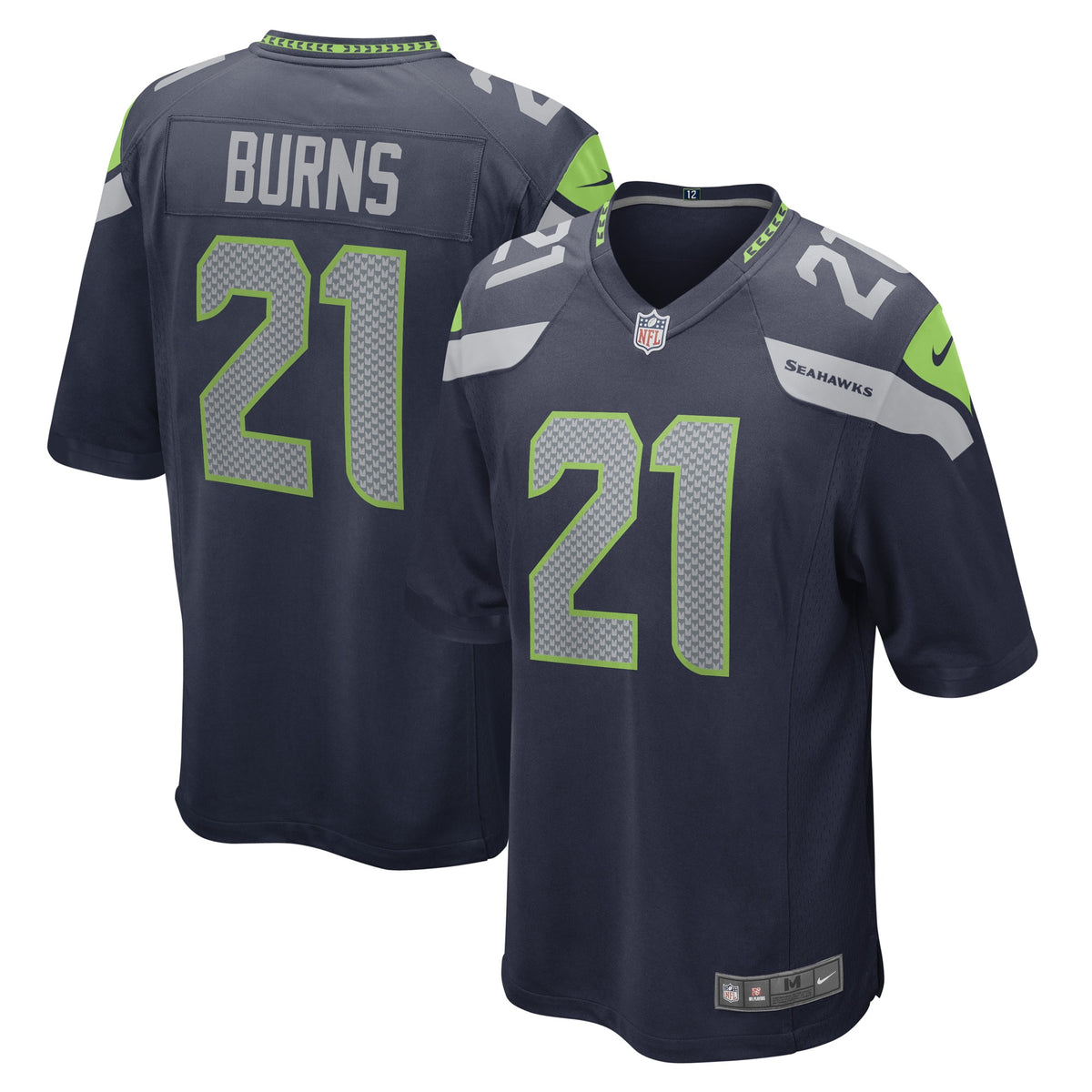 Artie Burns Seattle Seahawks Nike Game Player Jersey College Navy