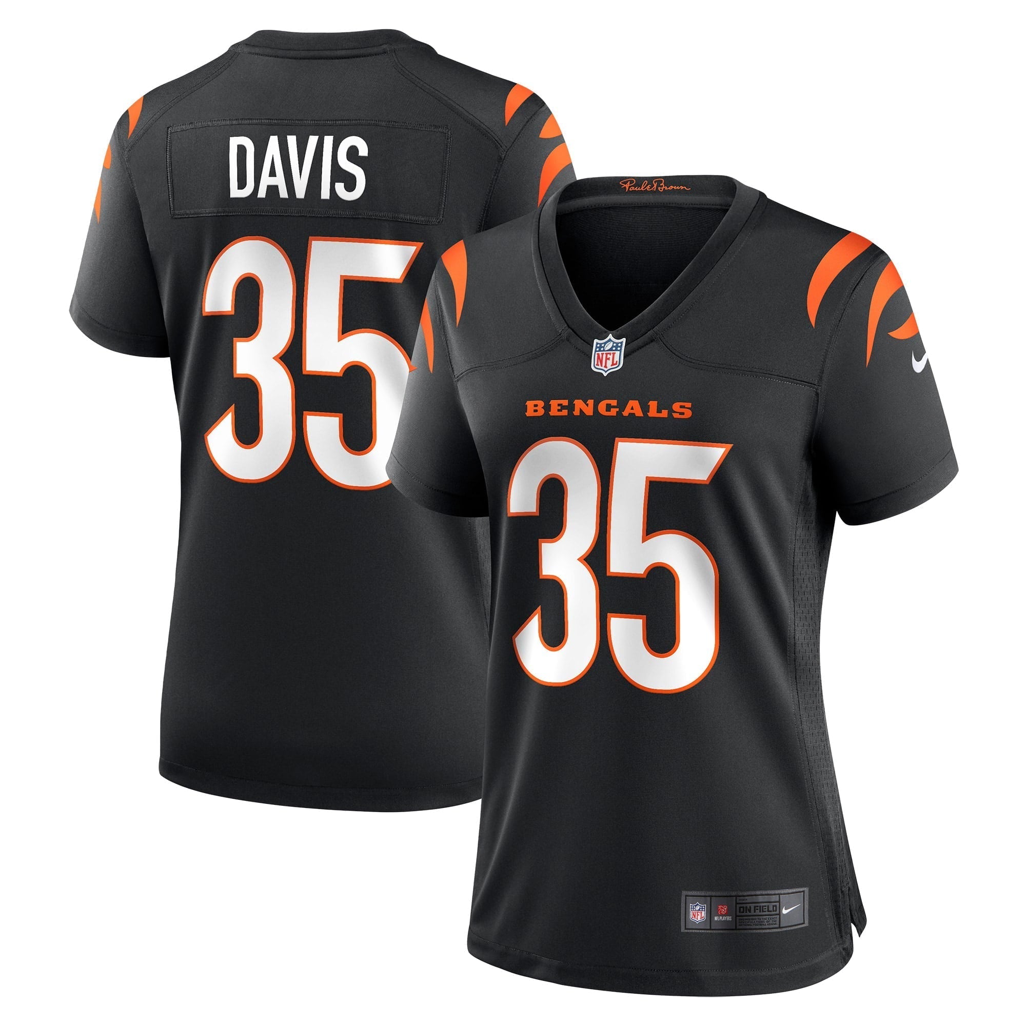 Women s Nike Jalen Davis Black Cincinnati Bengals Game Player Jersey