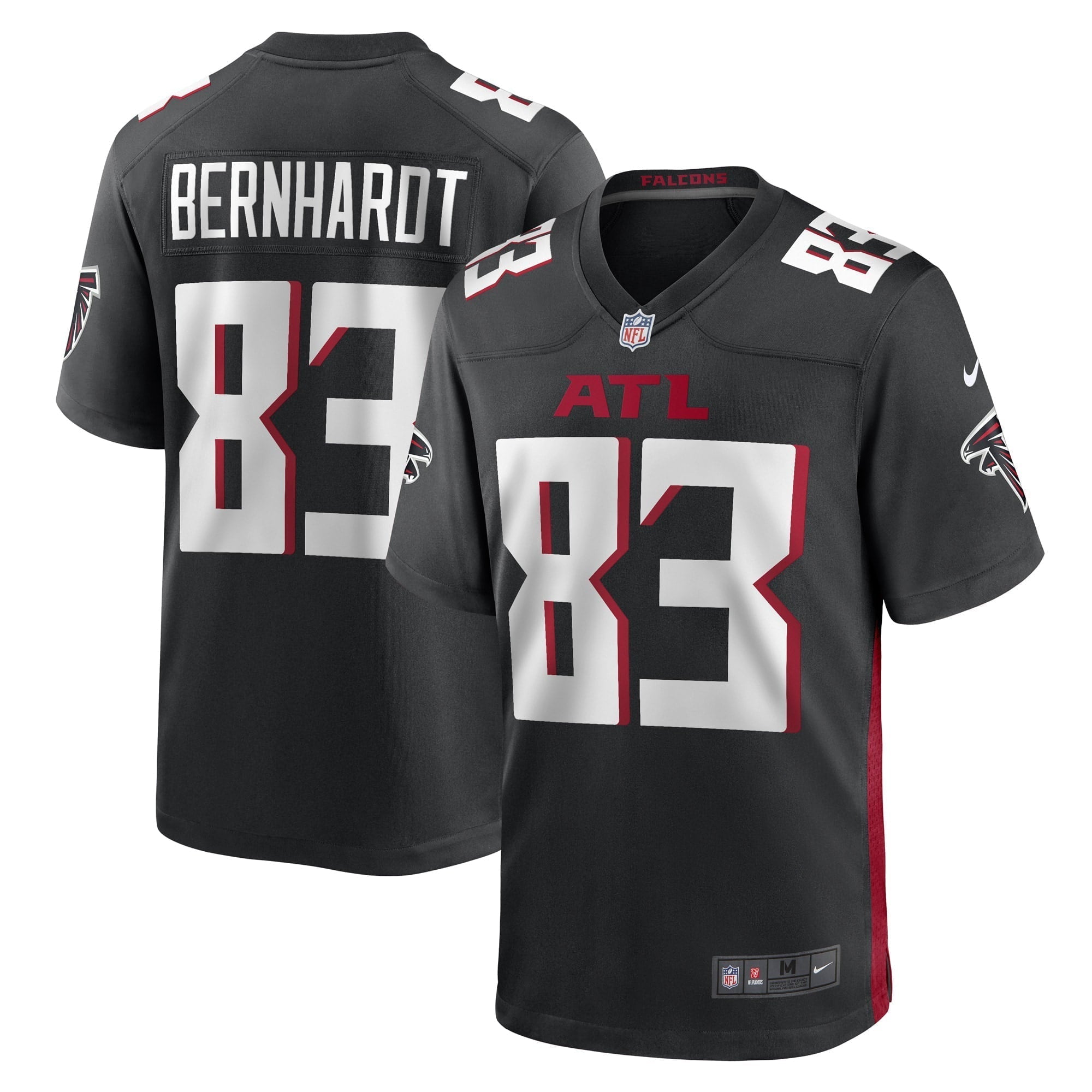 Men s Nike Jared Bernhardt Black Atlanta Falcons Game Player Jersey