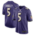 Men s Nike Brett Hundley Purple Baltimore Ravens Home Game Player Jersey