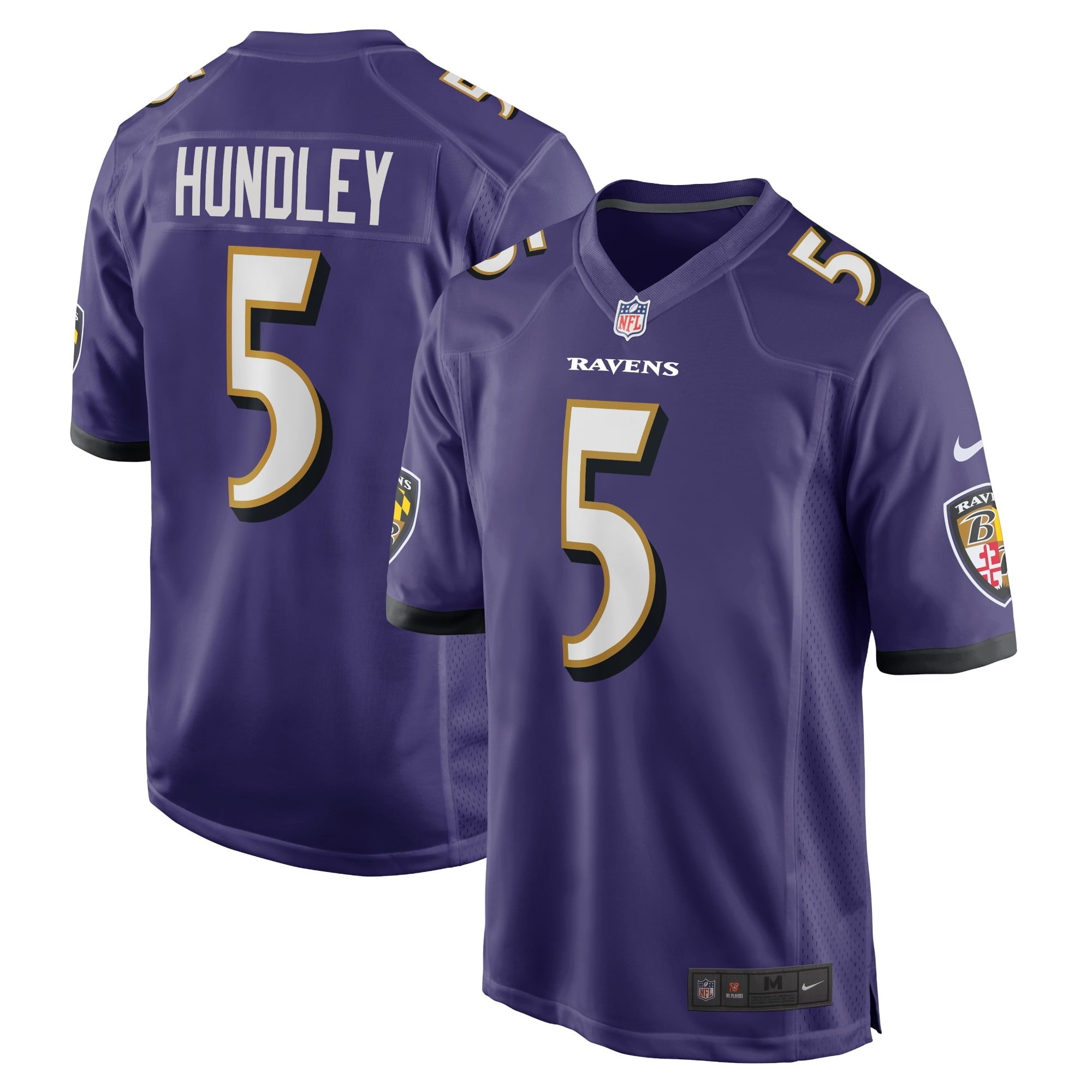 Men s Nike Brett Hundley Purple Baltimore Ravens Home Game Player Jersey