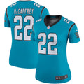 Women s Carolina Panthers Christian McCaffrey Color Rush Legend Player Jersey Blue