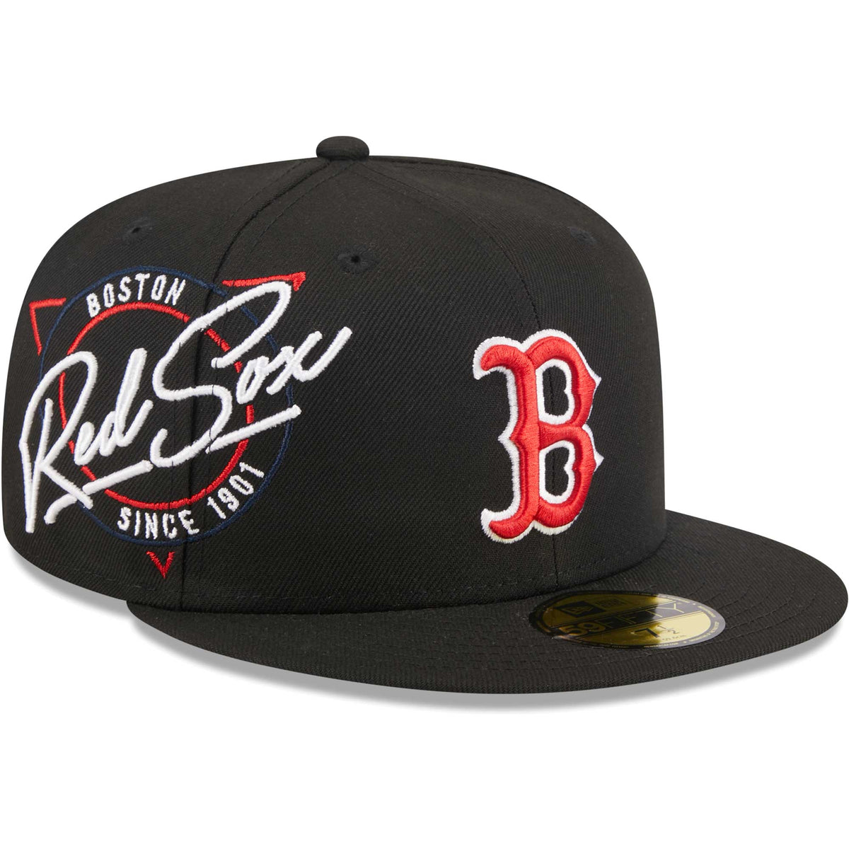 Boston Red Sox New Era Neon 59FIFTY Fitted Hat - Black