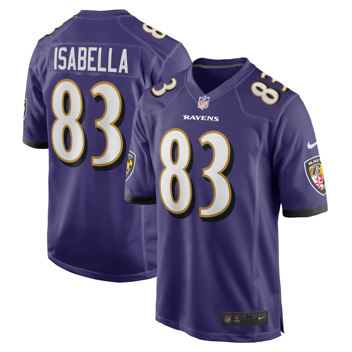 Men s Nike Andy Isabella Purple Baltimore Ravens Home Game Player Jersey