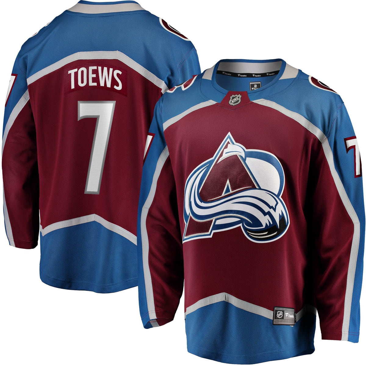 Men's Fanatics Branded Devon Toews Burgundy Colorado Avalanche Home Breakaway Player Jersey