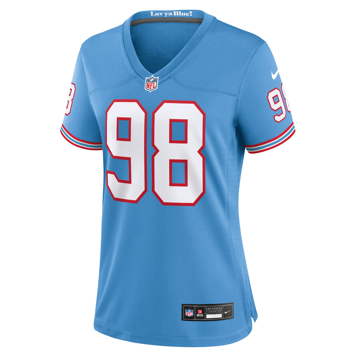 Jeffery Simmons Tennessee Titans Nike Women s Player Jersey   Light Blue