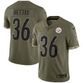 Jerome Bettis Pittsburgh Steelers 2022 Salute To Service Retired Player Limited Jersey   Olive