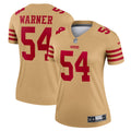 Fred Warner San Francisco 49ers Nike Women s Inverted Legend Jersey   Gold