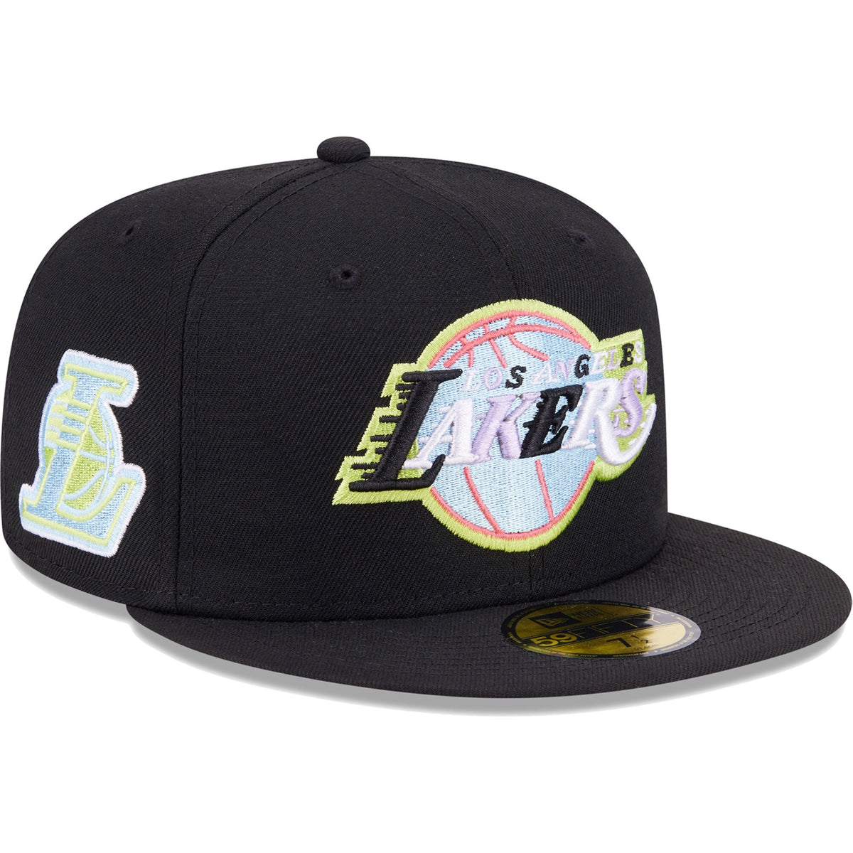 Los Angeles Lakers New Era Color Pack 59FIFTY Fitted Hat - Black
