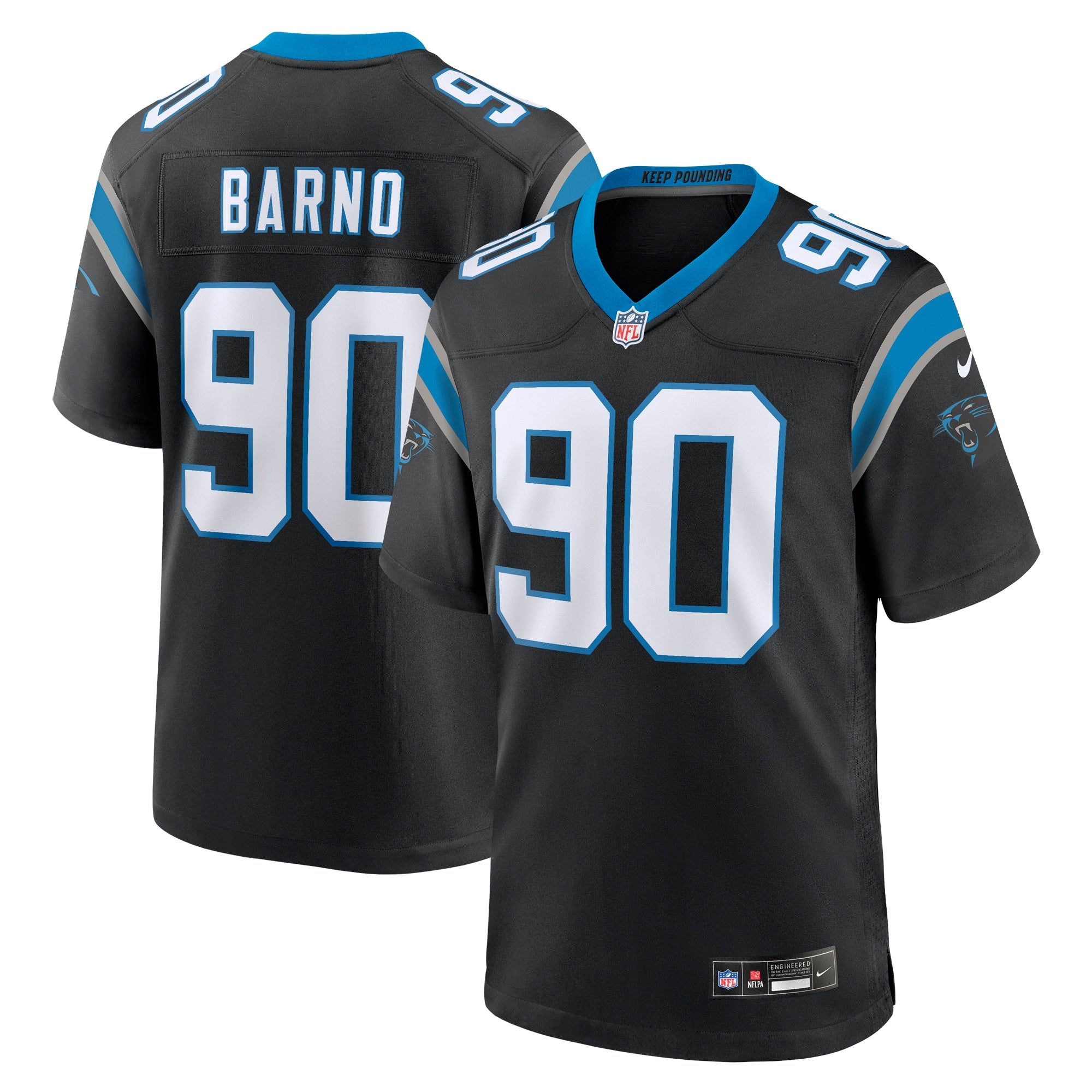 Amare Barno Carolina Panthers Nike Team Game Jersey   Black