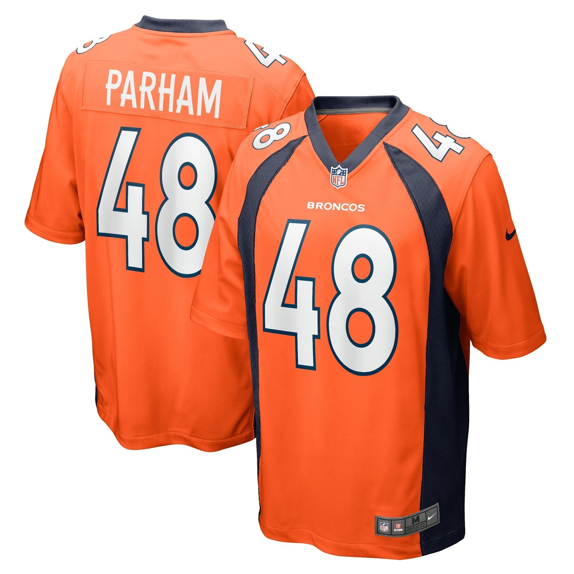 Men s Nike Dylan Parham Orange Denver Broncos Game Player Jersey