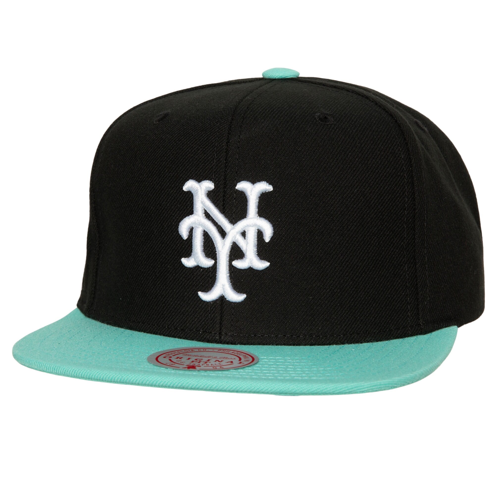 New York Mets Mitchell & Ness Hometown Snapback Hat - Black/Orange