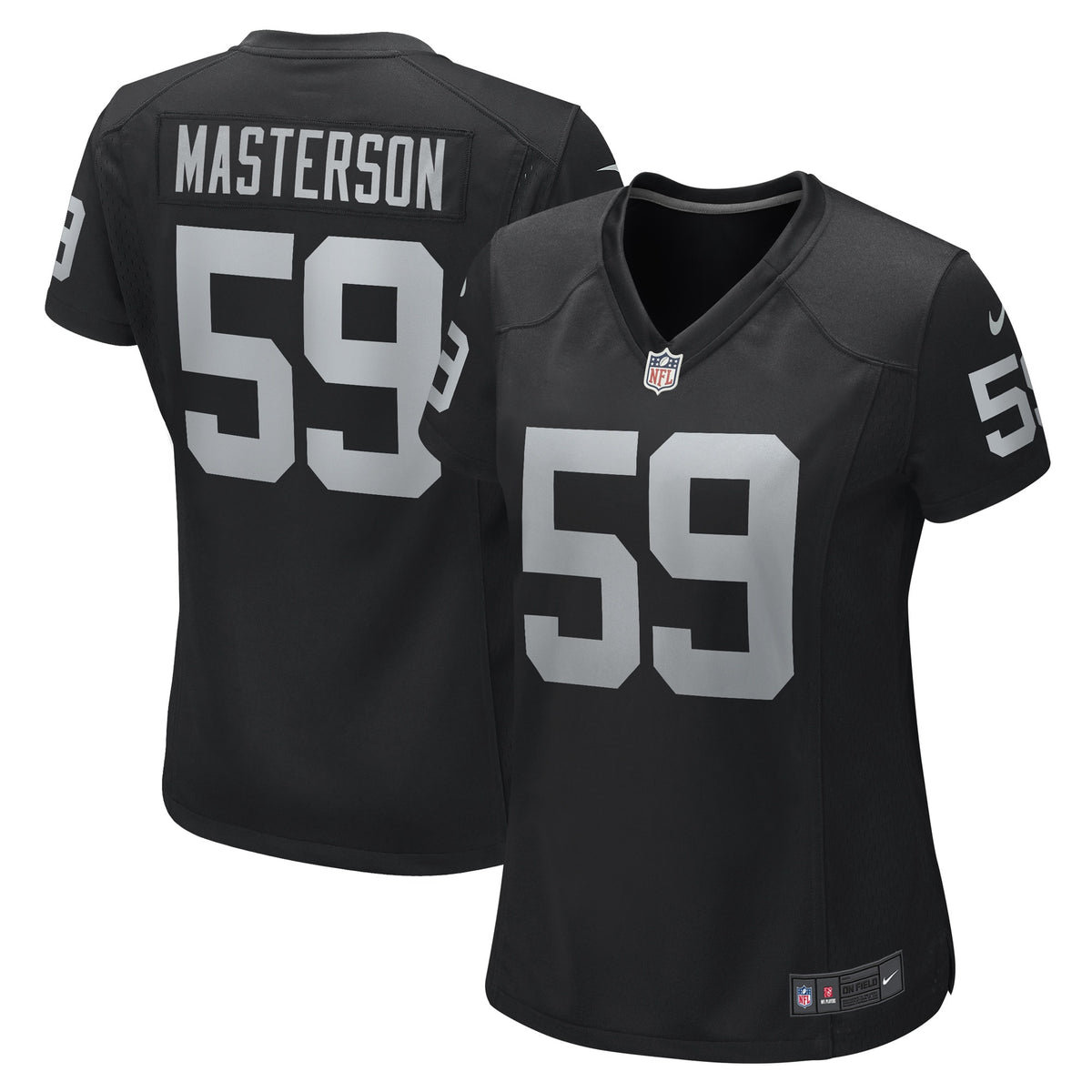 Luke Masterson Las Vegas Raiders Nike Women s Game Player Jersey   Black