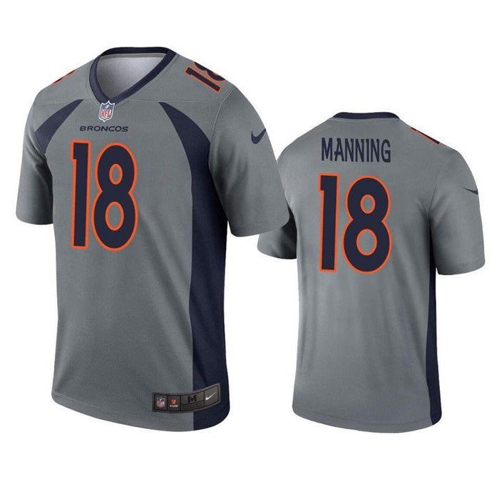 Men s Denver Broncos Peyton Manning Inverted Legend Jersey   Gray