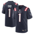 Men s Nike Number 1 Dad Navy New England Patriots Game Jersey