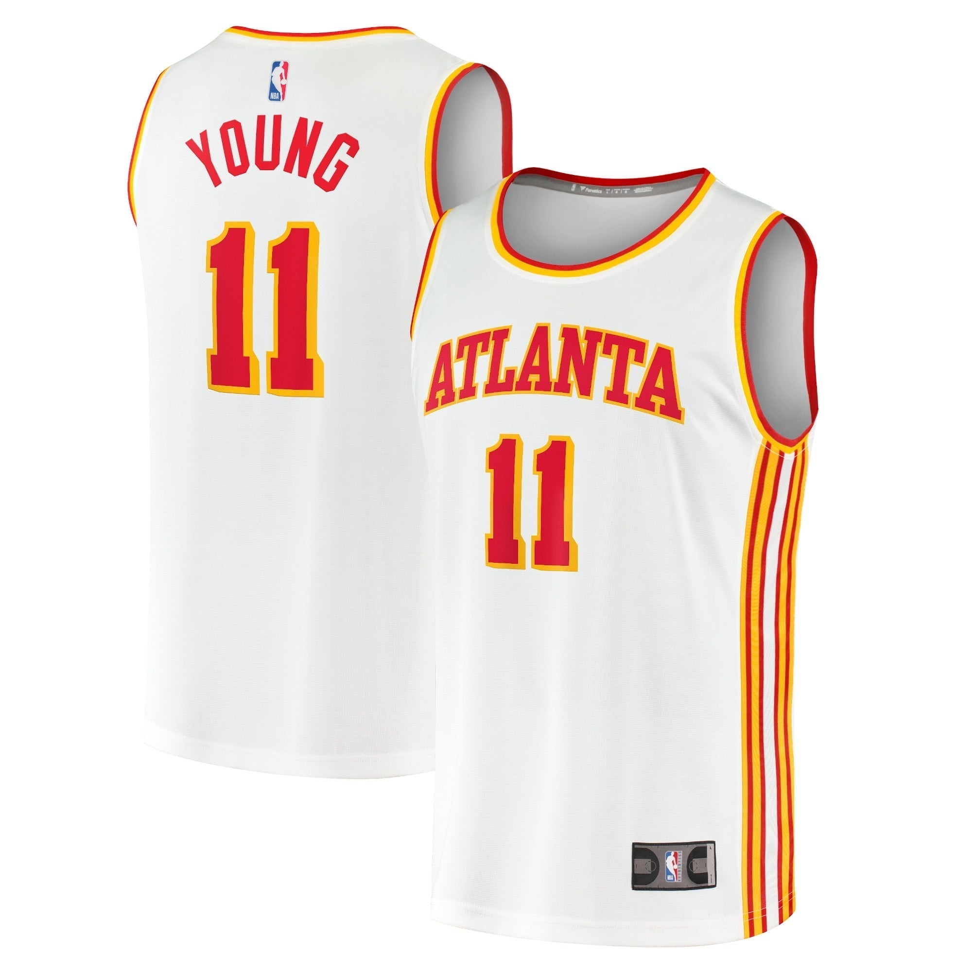 Men's Fanatics Branded Trae Young White Atlanta Hawks, NBA Jerseys 2020/21 Fast Break Player Jersey - Association Edition