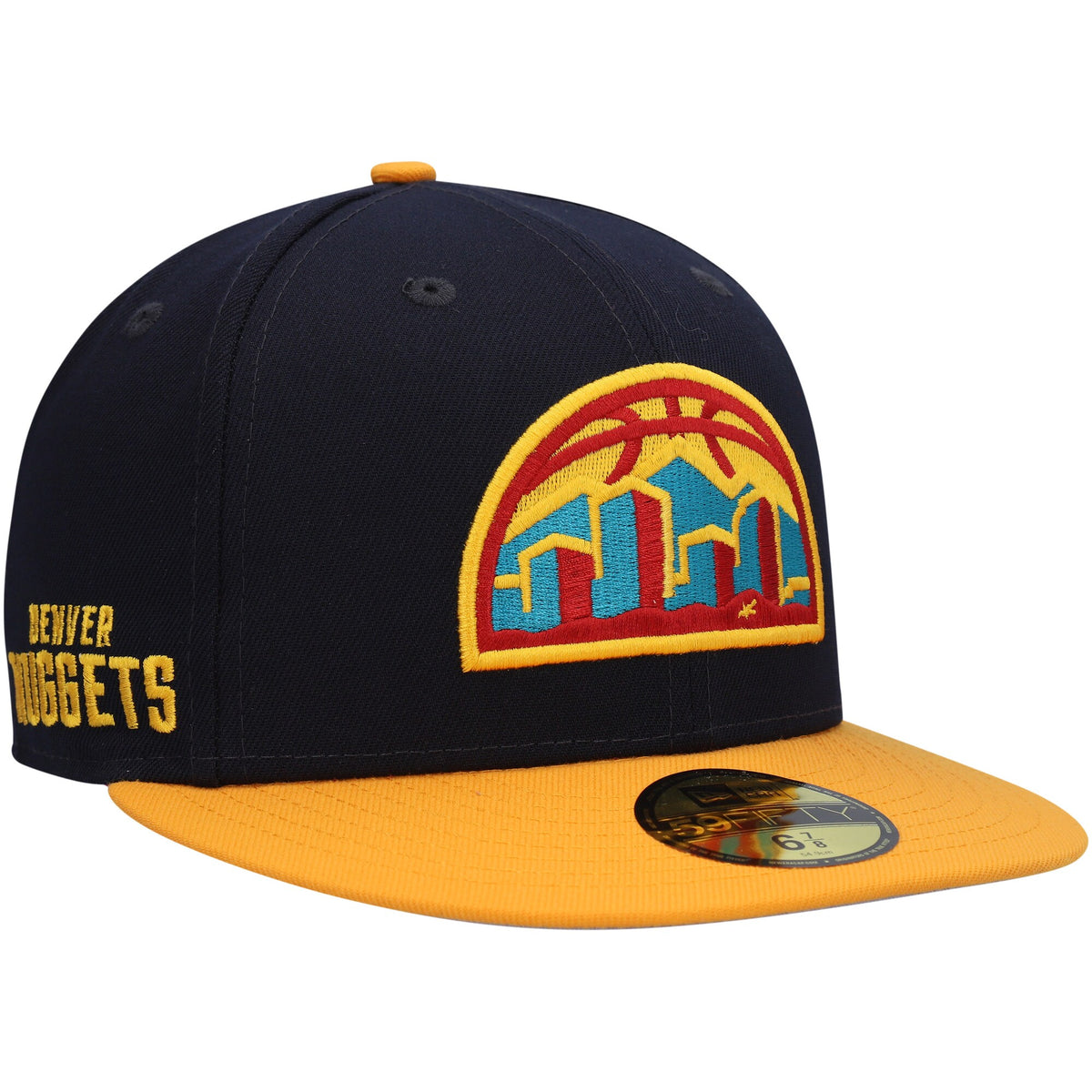 Denver Nuggets New Era Midnight 59FIFTY Fitted Hat - Navy/Gold