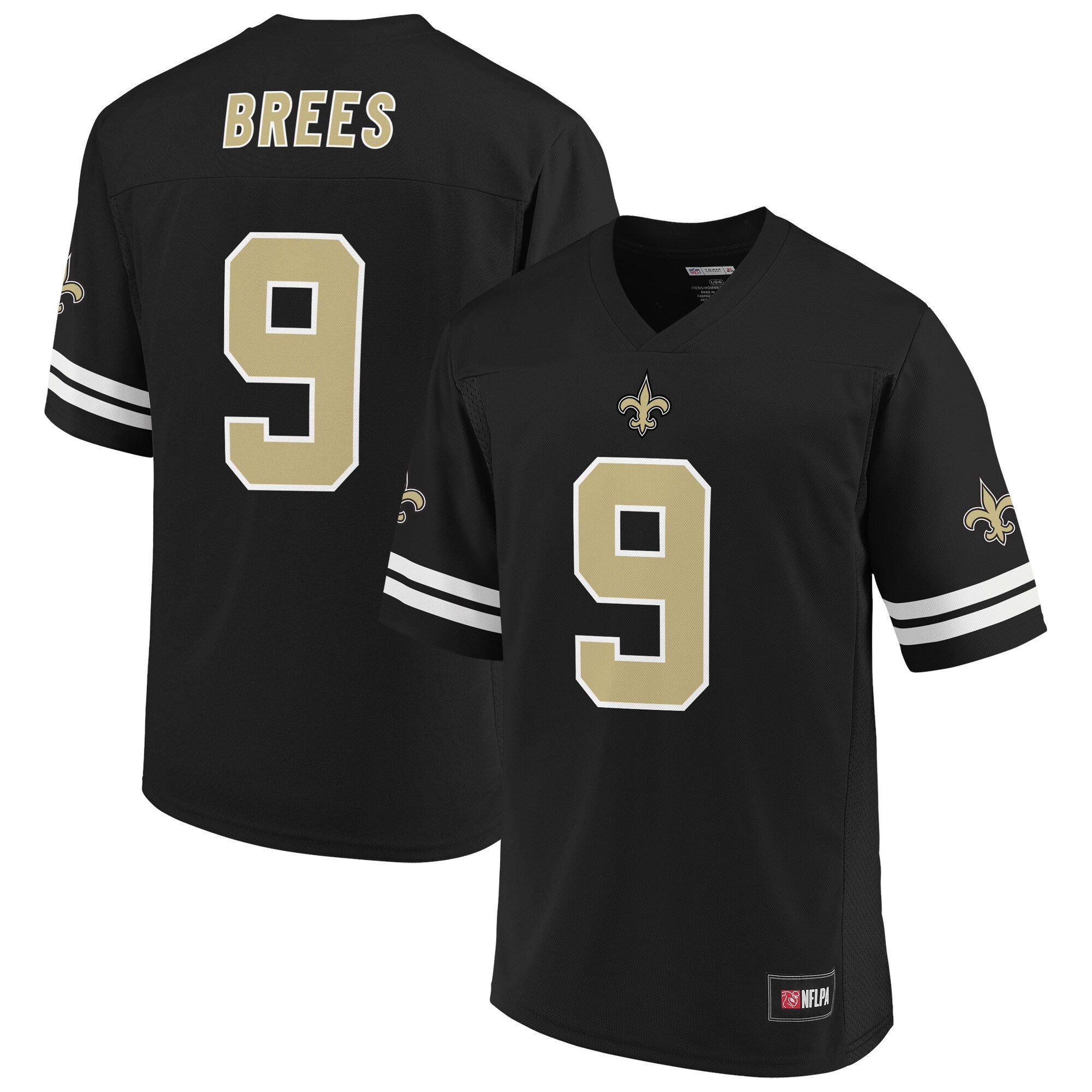 Men s NFL Pro Line by Drew Brees Black New Orleans Saints Player Jersey
