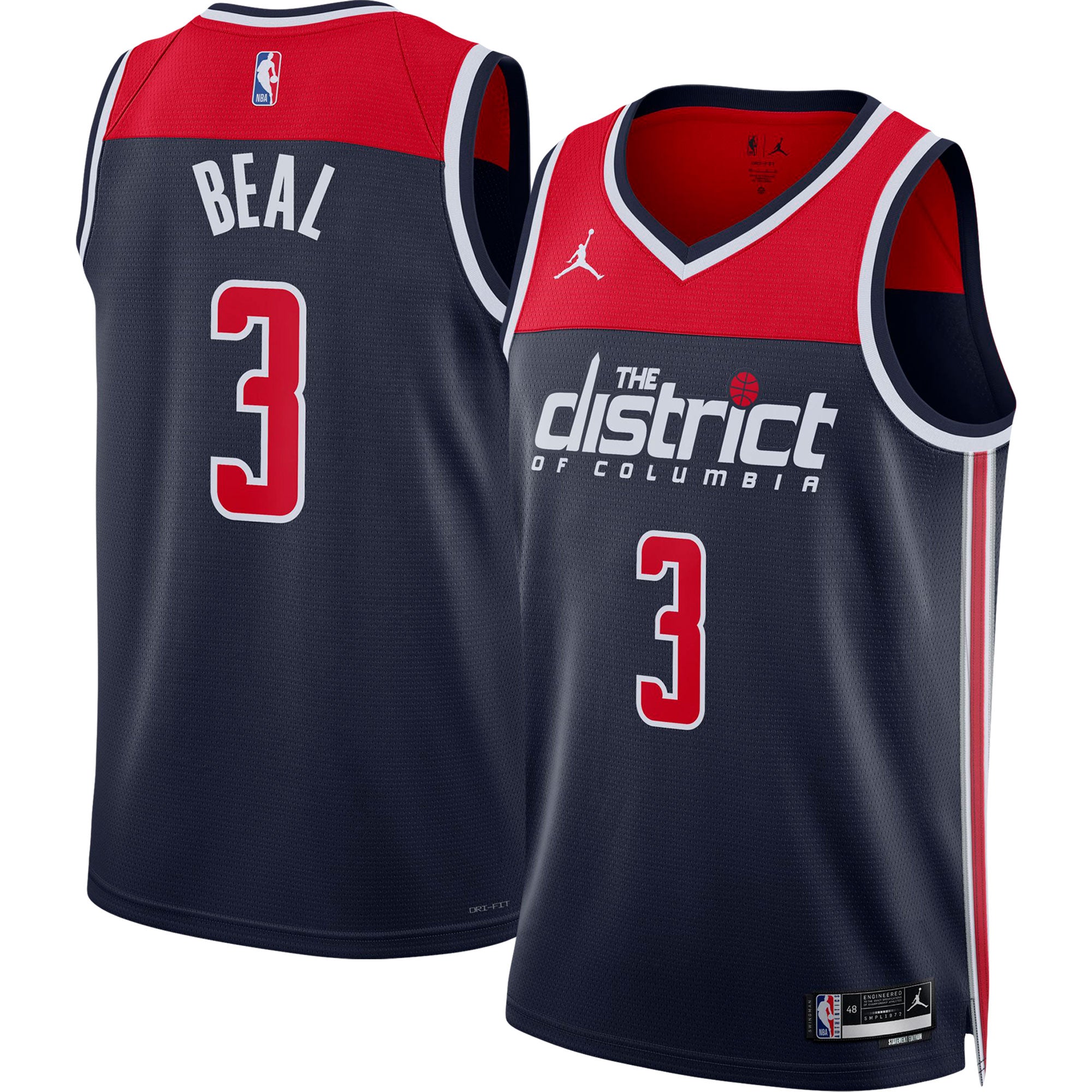 Bradley Beal Washington Wizards Jordans Brand Unisex Swingman Jersey - Statement Edition - Navy