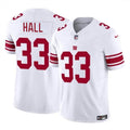 Men s New York Giants Hassan Hall White 2023 Vapor Untouchable Limited Stitched Jerseys