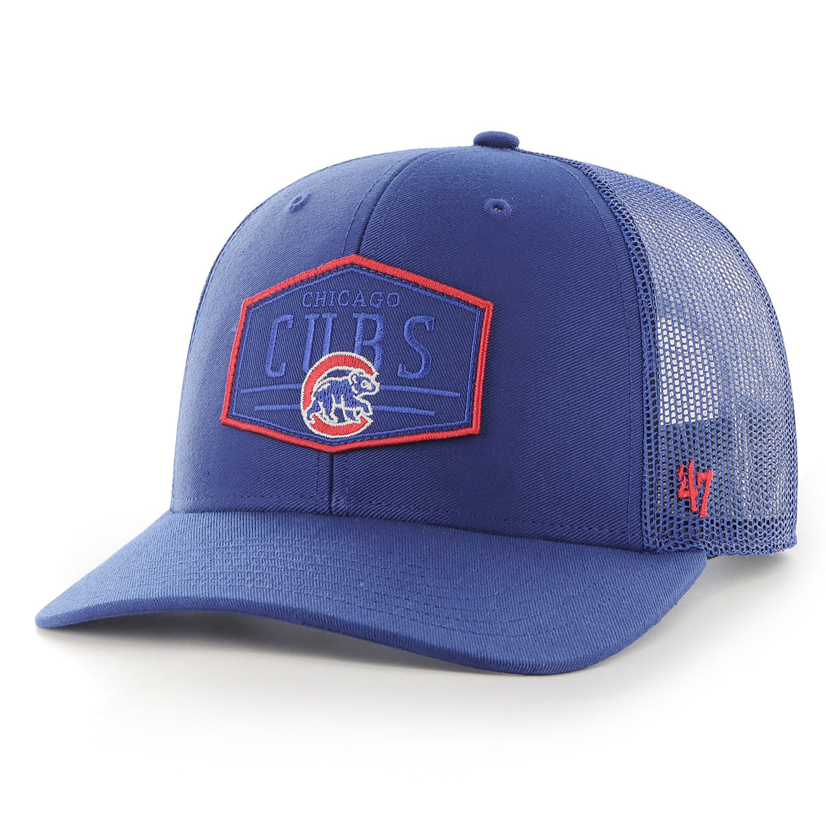 Chicago Cubs '47 Ridgeline Tonal Patch Trucker Adjustable Hat - Royal