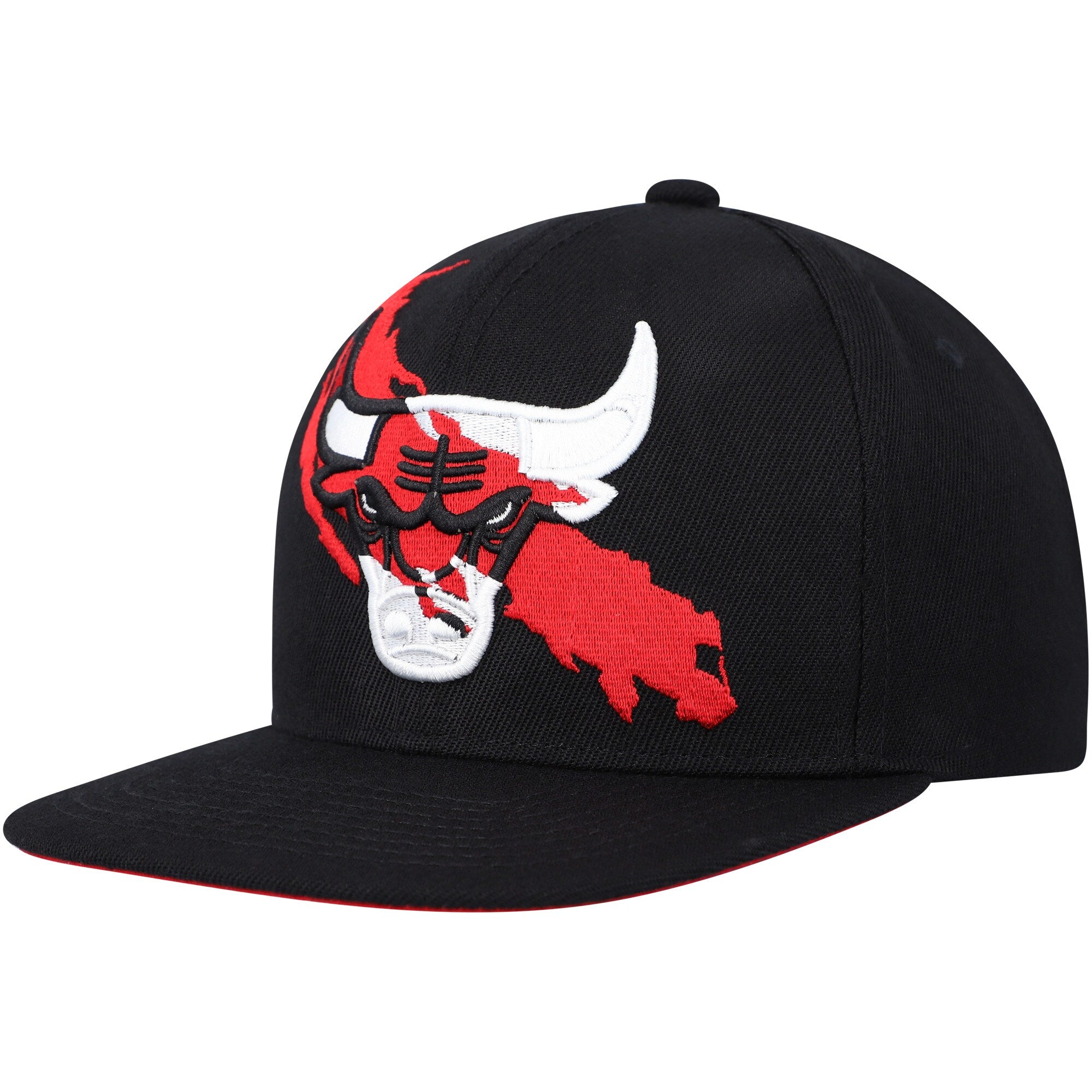 Chicago Bulls Mitchell & Ness Paint By Numbers Snapback Hat - Black