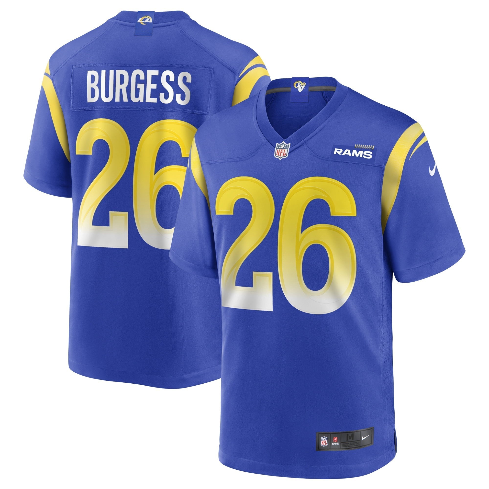 Men s Nike Terrell Burgess Royal Los Angeles Rams Game Jersey