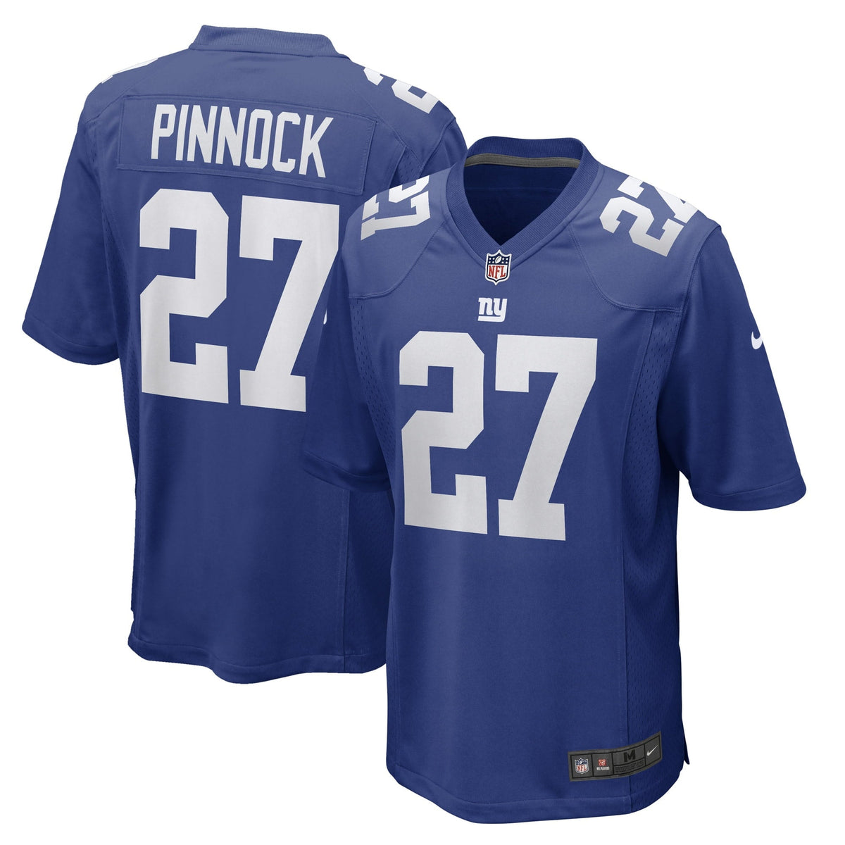Men s Nike Jason Pinnock Royal New York Giants Game Player Jersey