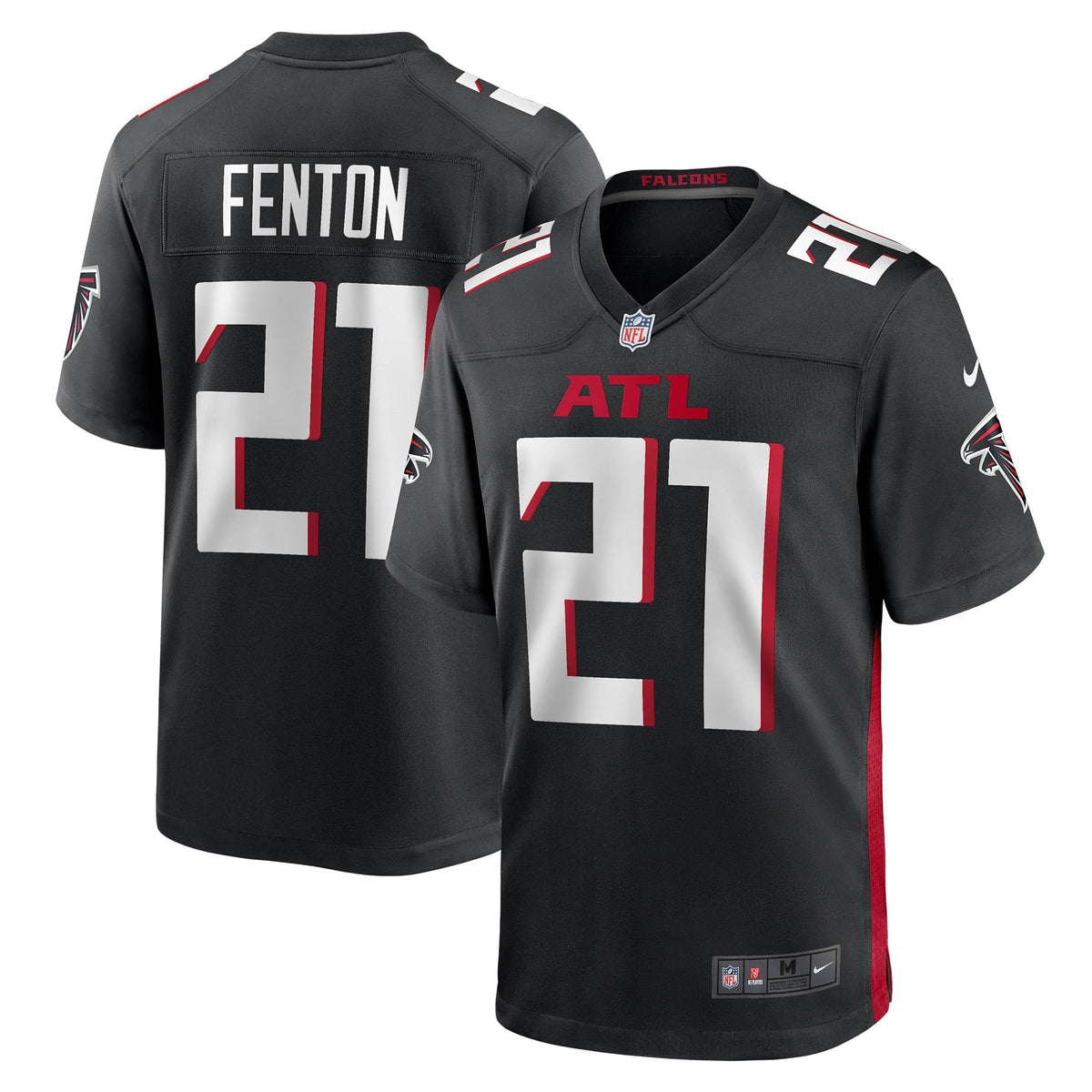 Men s Nike Rashad Fenton Black Atlanta Falcons Game Player Jersey