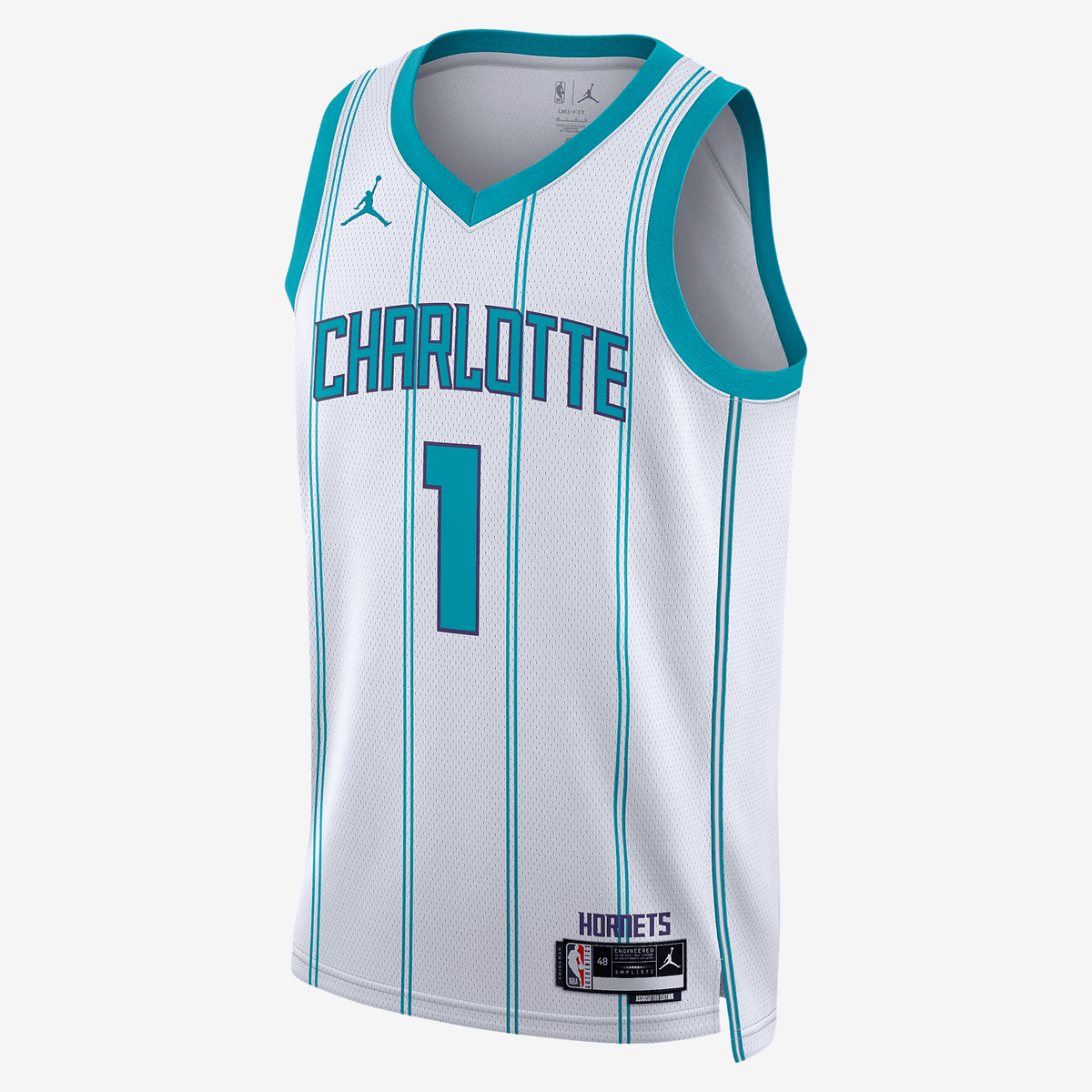 Charlotte Hornets Association Edition 2022/23 Jordans Dri-FIT NBA Swingman Jersey - White