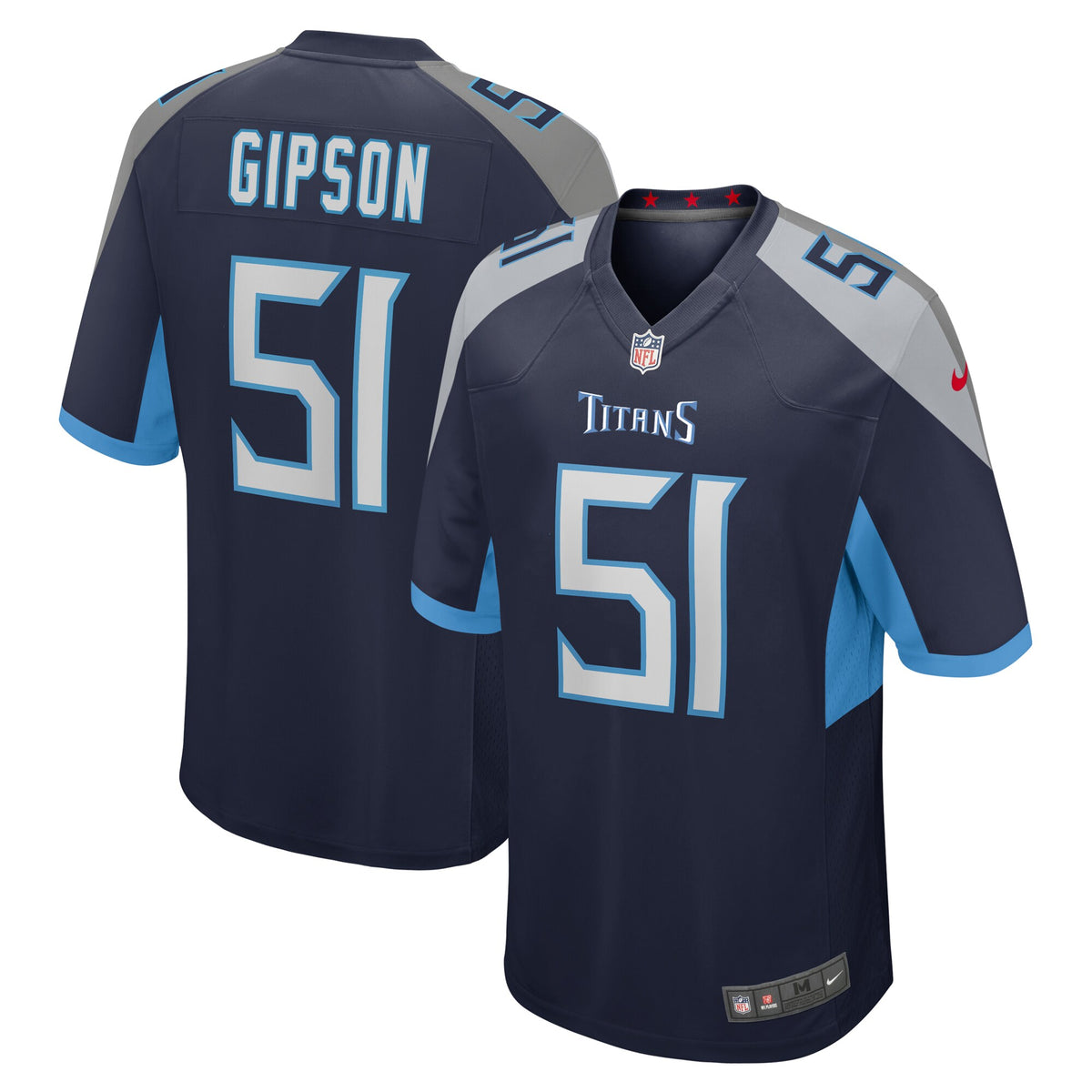 Trevis Gipson Tennessee Titans Nike Team Game Jersey    Navy