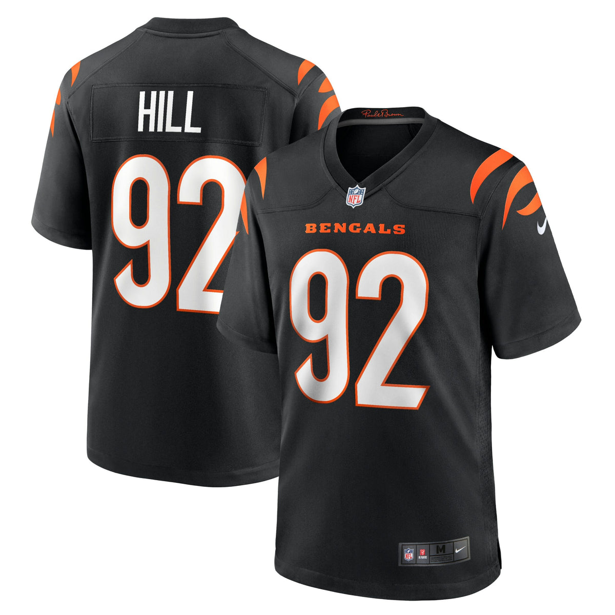 B.J. Hill Cincinnati Bengals Nike Game Jersey   Black