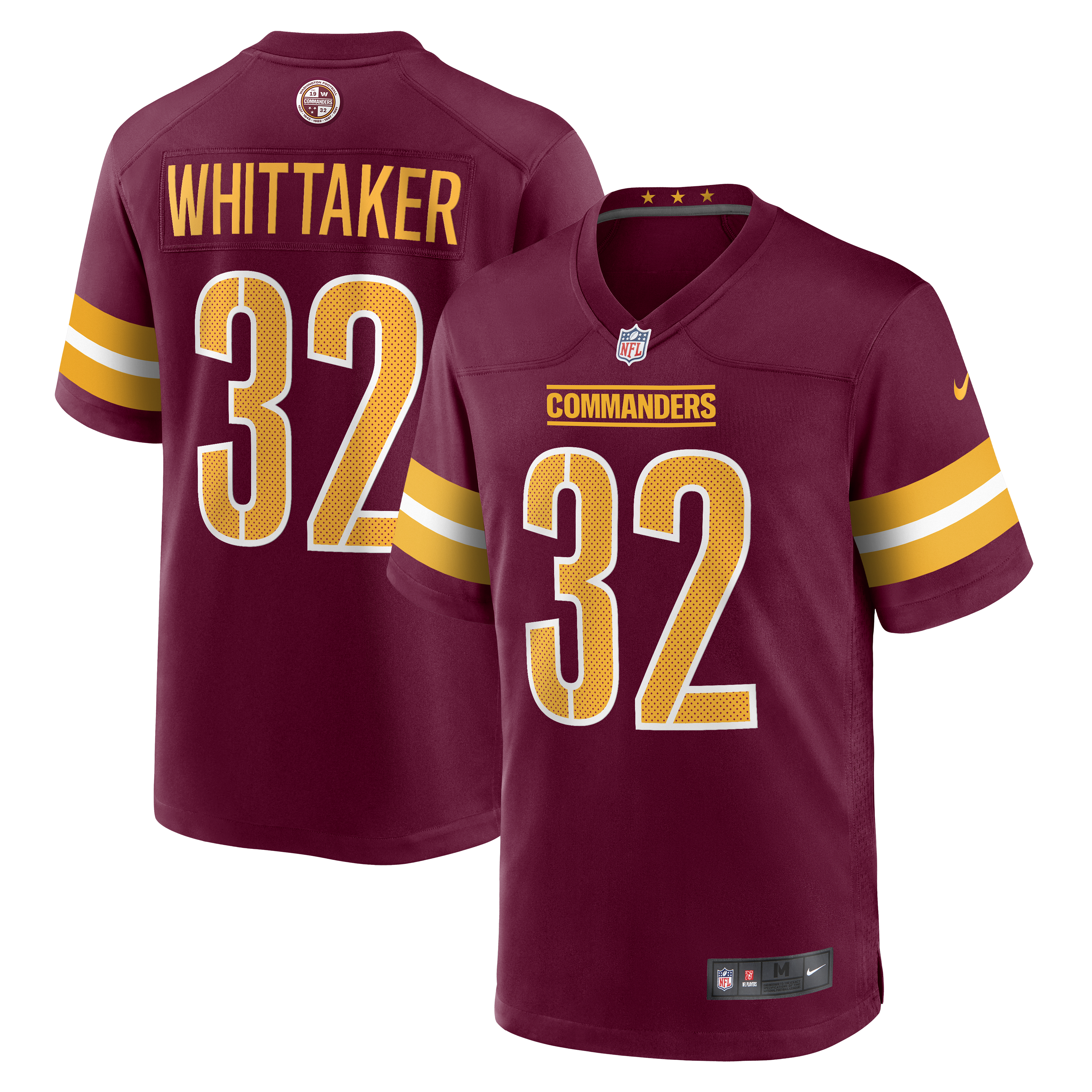 Jace Whittaker Washington Commanders Nike  Game Jersey   Burgundy