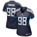 Women s Jeffery Simmons Tennessee Titans Game Jersey Navy