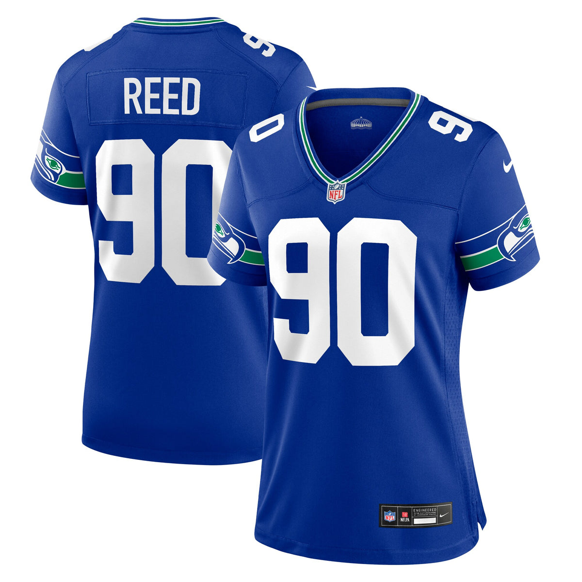 Jarran Reed Seattle Seahawks Nike Women s Throwback Player Game Jersey Royal