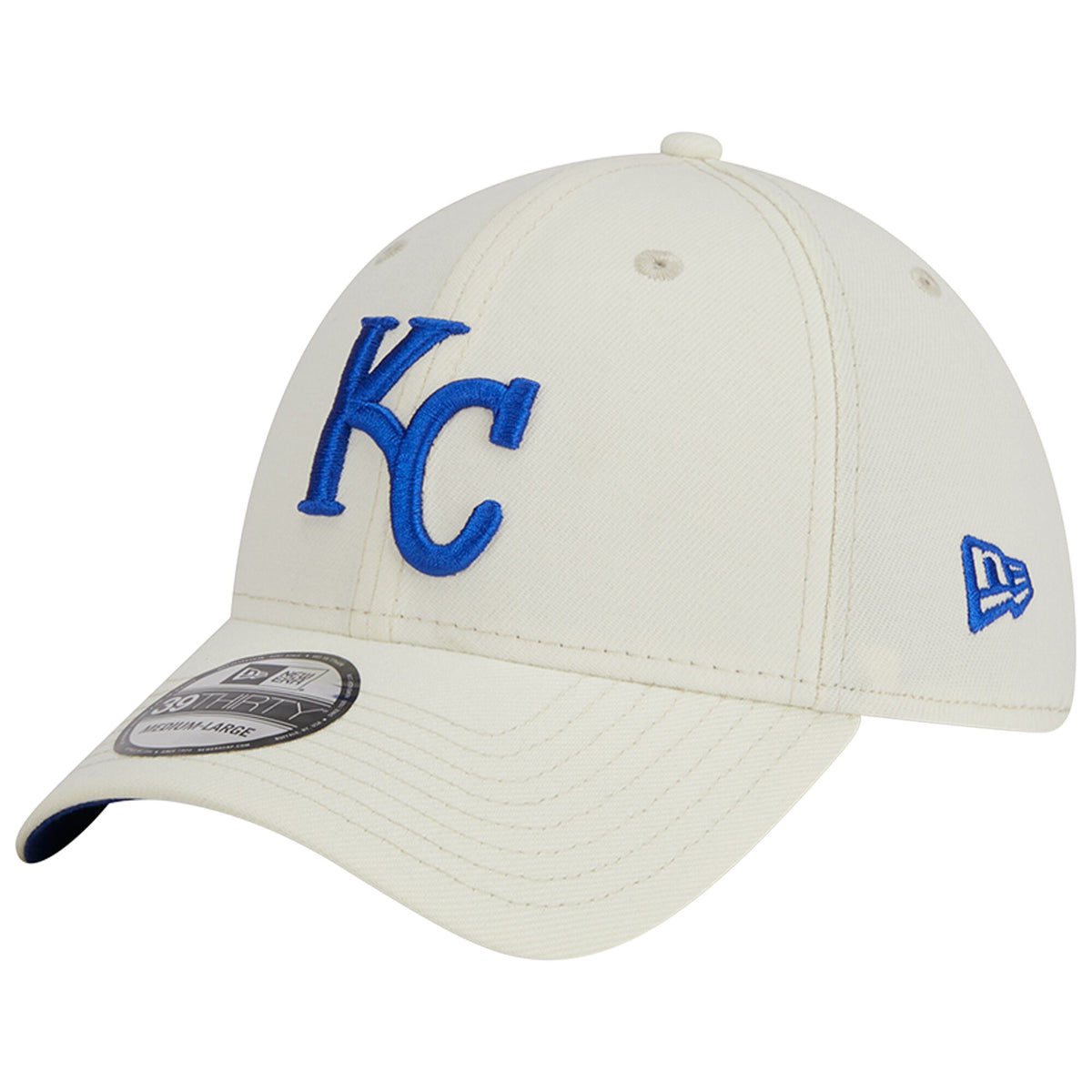 Kansas City Royals New Era Chrome Team Classic 39THIRTY Flex Hat - Cream