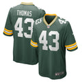 Men s Nike Kiondre Thomas Green Green Bay Packers Game Player Jersey