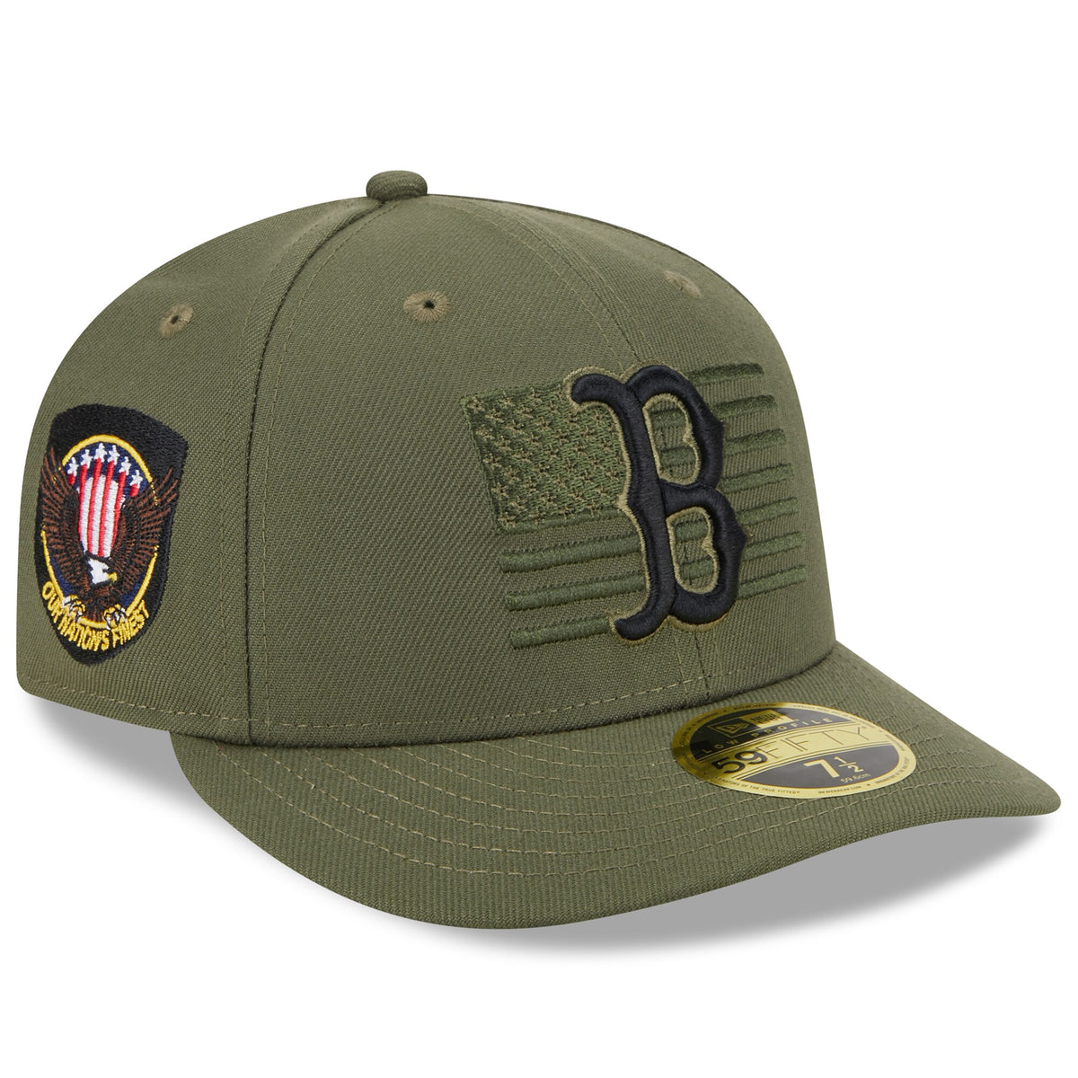 Boston Red Sox New Era 2023 Armed Forces Day Low Profile 59FIFTY Fitted Hat - Green
